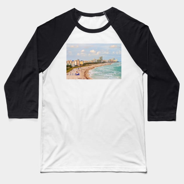 Miami Beach, Florida Baseball T-Shirt by GrahamPrentice